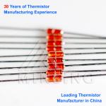 Glass Encapsulated Precision NTC Thermistor | 100K 3950K, -40℃~250℃ Competitive quotations available for bulk purchases. for sale