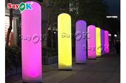 China Customized White Led Lighting Inflatable Model Pillar For Decoration supplier