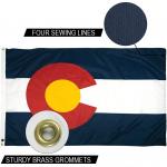State of Colorado Flag 3x5 ft Outdoor Heavy duty Dupont Nylon US Flags Strong Canvas Heading and  Brass Grommets for sale