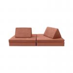 Water Resistant Flexible Seating 6 Piece Modular Foam Play Couch For Playroom