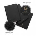 Business Gifts Custom Logo Pu Leather Cover 15W Fast Charging Wireless Phone Charger And Notebook for sale