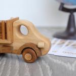 No Deformation Wooden Log Truck Toy , Children Teaching Montessori Wooden Blocks for sale
