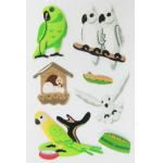 Decorative Birdie Small Puffy Stickers , Soft Safe Diy Foam Stickers for sale