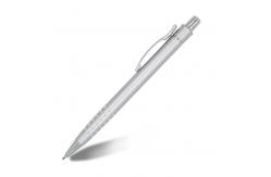 China Wholesale Metal Silver Ball Pen With Custom Logo 1.0mm Smooth Writing Pen supplier