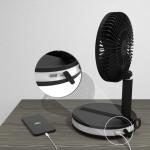 HEBRONFAN Pedestal Table Fan Home Appliance Portable Cordless Air Cooling Rechargeable for sale