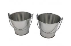 China 0.23mm Round Tin Bucket 5L Small Tin Bucket With Handle supplier