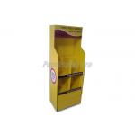 Yellow Recyclable Cardboard Stand Up Display Personalized Lightduty Weight for sale