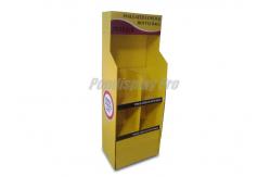 China Yellow Recyclable Cardboard Stand Up Display Personalized Lightduty Weight supplier