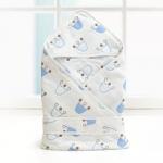 Dyed Cotton Muslin Hooded Towel Hypoallergenic Towel For Infants Bath for sale
