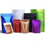 Colorful Metallic Foil Stand Up Zipper Bag Glossy Matte Zipper Pouch Packaging Bags for sale