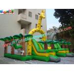 Durable PVC Tarpaulin Inflatable Bouncy Slide Funny With 8L x 8W x 4H Size for sale