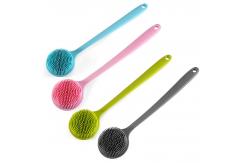 China Hypoallergenic Long Handle Silicone Bath Body Brush Home Bathroom Accessories supplier