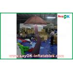 Vivid Brown Inflatable Mushroom with LED light Inside for Show Decoration for sale