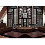 Vertical / Multi Fold Decorative Metal Screen Panels Customized Patterns for sale