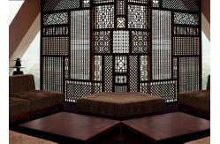 China Vertical / Multi Fold Decorative Metal Screen Panels Customized Patterns supplier