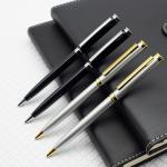 Advertising Hotel Metal Ballpoint Pen Twist Slender Ball Pen With Custom Logo for sale