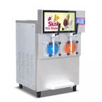Double Tank Ice Slush Machine Frozen Drink Beverage Milk Fruit Cocktail for sale