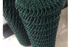 China 10 Gauge 2in Opening Green Chain Link Fence For Baseball Fields supplier