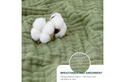 China Breathable Layered Gauze Blanket Olive Green With Bohemian Style supplier