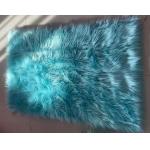 Light Blue Supersoft  90x150cm Polyester Area Rugs Plush Faux Fur Rug for sale