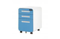 China 3 Drawer Steel File Cabinet Under Desk Movable Metal Filing Cabinet supplier