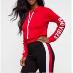 Athletic Workout Sports Team Hoodies Yoga Female Crop Top Hoodies for sale