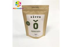 China Custom Printed Brown kraft Paper bags resealable stand up  paper packaging pouch supplier