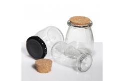 China BPA Free Sealable Glass Pudding Jars Clear Transparent OEM supplier