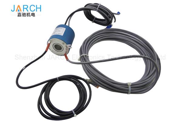 IP54 Power / signal through bore slip ring RJ45 / USB Connector