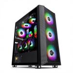 Computer Case with Magnetic Design Dust Filter Supports 6 Fans ATX Mid-Tower PC Gaming Case Glass Side Panel Cable Manag for sale