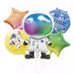 Outer Space Theme Rocket Astronaut Spaceman Foil Balloons Set Globos For Decoration for sale