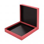 Custom Red Lid And Base Shoulder Neck Box T Shirt Clothes Scarf Packaging Clothing Luxury Rigid Box For Clothes Scarf for sale