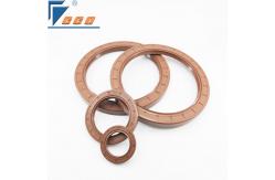 China Customized Pump Oil Seal Mechanical Double Lip Rubber Oil Seal Brown Sealer supplier