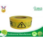 Yellow Adhesive PE Warning Tape Printed Customized Logo For Caution for sale