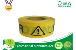 China Yellow Adhesive PE Warning Tape Printed Customized Logo For Caution supplier