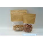 Kraft Paper Resealable k Stand Up Pouches / Food Packaging Pouches for sale