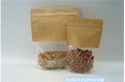 China Kraft Paper Resealable k Stand Up Pouches / Food Packaging Pouches supplier