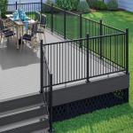 Pre-Assembled Aluminum Railing Crossbar Railing Designs Luxury Villa for sale