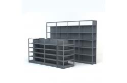 China Rustic Timber Display Shelves Dark Wood Display Shelves supplier