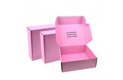 China Pink Corrugated Shipping Boxes Cute Printing Mailing Packing Custom Folding supplier
