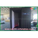 Photo Booth Props Black Arc Shape Inflatable Photo Booth Enclosure Wholesale Photobooth With Print for sale