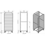                  Rk Bakeware China-Stainless Steel Roll in 800X600 Baking Rack for Revent Rack Oven              for sale
