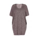 Knitted Soft Cotton Fabric Ladies Plus Size Dresses Sweater Dress With Round Neck for sale