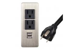 China CE / CCC / ROHS Certificate Desktop Electrical Outlet With 2 US Standard Power Outlet supplier