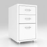 Home Bedroom 3 Drawers Metal Storage Mobile Nightstand With Wheels for sale