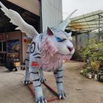 sun resistance Realistic Animatronic Animals Chinese Mythological Creatures White Tiger for sale