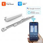 Electroplated Adjustable Curtain Track And Super Silent Electric Motor With Remote Control for sale