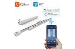 China Electroplated Adjustable Curtain Track And Super Silent Electric Motor With Remote Control supplier
