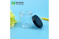 China 50ml 1500ml Clear Plastic Cookie Jar With Aluminum Caps supplier