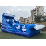 Splash Inflatable 0.55mm PVC Water Slide With Swimming Pool for sale